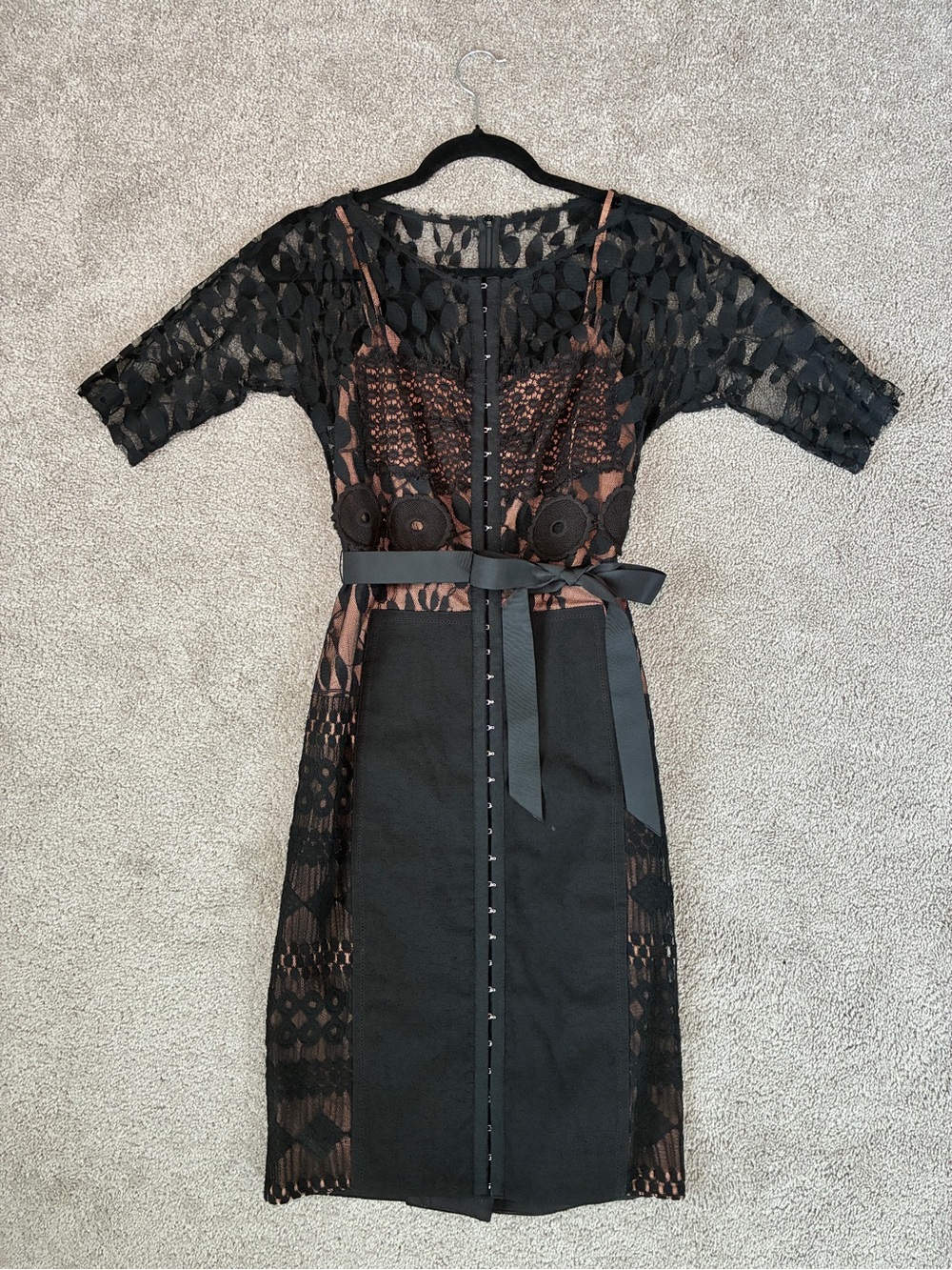 ANTHROPOLOGIE Byron Lars Carissima Sheath Dress Black